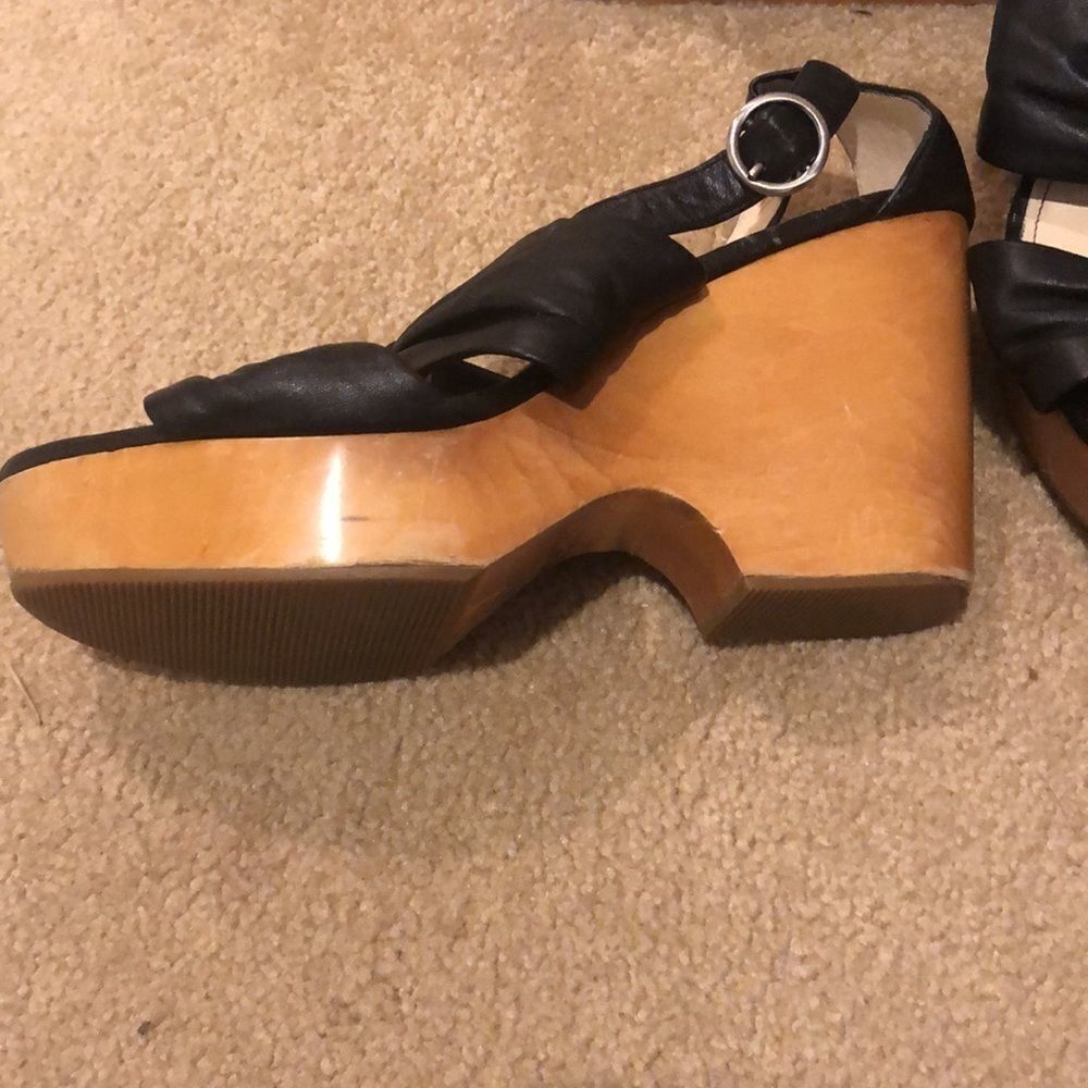 COACH Nola wood platform clogs - Picture 4 of 9